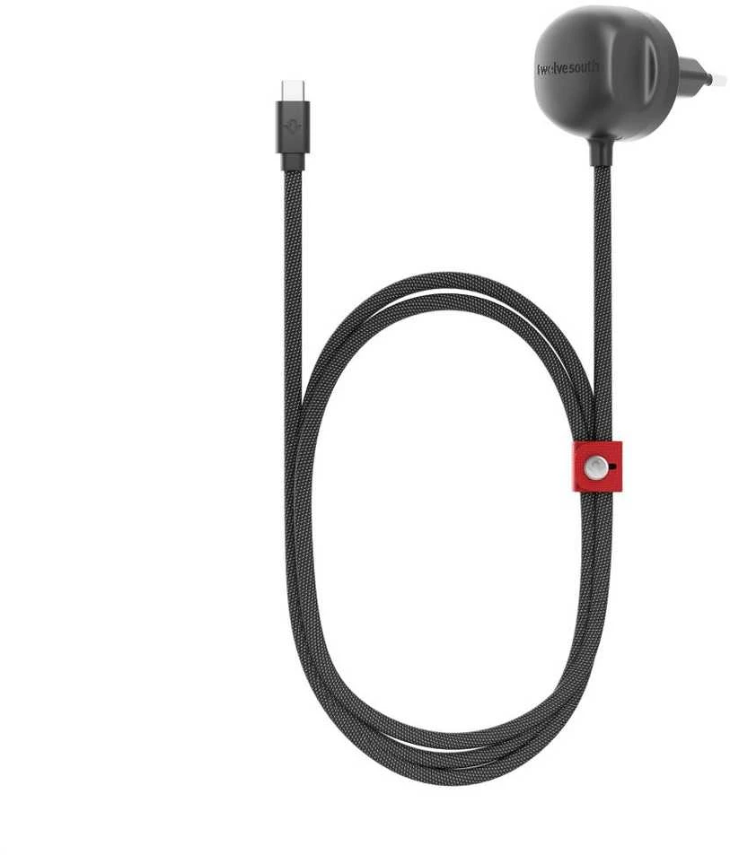 Twelve South PowerCord EU - kroviklis jungiama į tinklą 30W su kablem USB-C 1,2m (slate)