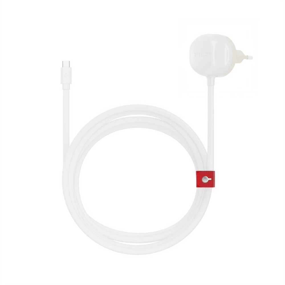 Twelve South PowerCord EU - kroviklis jungiama į tinklą 30W su kablem USB-C 3m (baltas/dune)