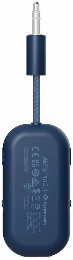 Twelve South AirFly Pro 2 mėlynas siųstuvas su 3.5 mm jungtimi