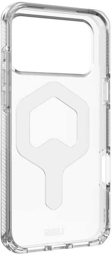 Urban Armor Gear UAG Plyo MagSafe dėklas, skirtas iPhone 17 Pro Max – skaidrus ir baltas