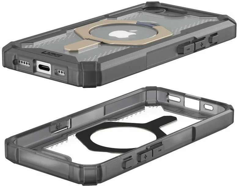 UAG Urban Armor Gear dėklas PLASMA XTE suderinamas su MagSafe, skirtas IPHONE 16e pelenai / titanas