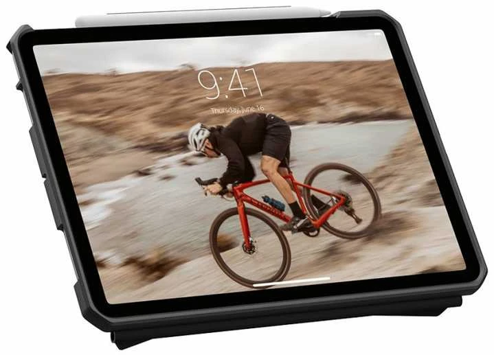 Urban Armor Gear UAG Essential Armor Dėklas su stovu ir Apple Pieštuko laikikliu iPad Air 11" 2024 - raudonos spalvos