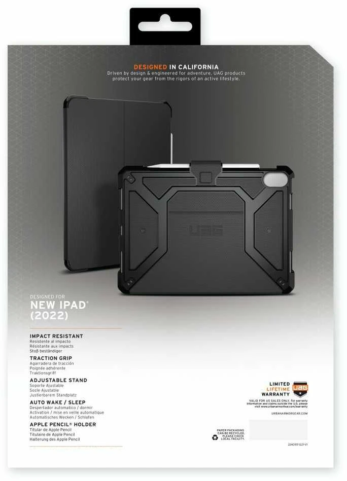Urban Armor Gear Metropolis 27,7 cm (10.9″) „Folio“ Juoda