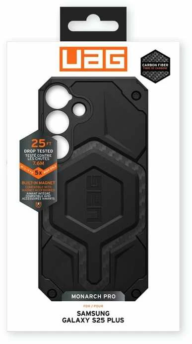 Dėklas Urban Armor Gear „UAG Monarch Pro“, anglies pluošto – „Samsung Galaxy S25+“