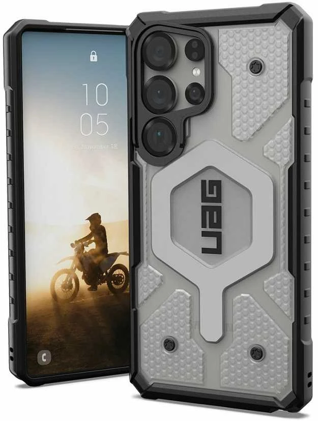 Dėklas Urban Armor Gear UAG Pathfinder skaidrus su magnetu, ledo spalvos / sidabrinis - Samsung Galaxy S25 Ultra
