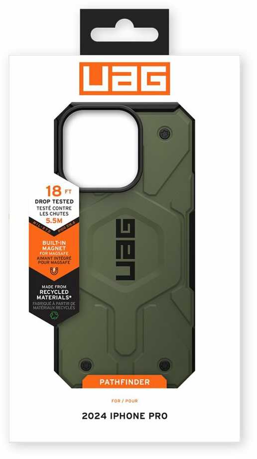 Urban Armor Gear UAG Pathfinder Magsafe Apple iPhone 16 Pro - dėklas telefonui žalios spalvos