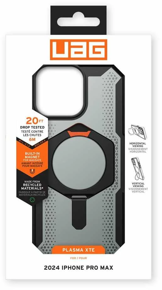 Urban Armor Gear UAG Plasma XTE Magsafe Apple iPhone 16 Pro Max Compatible MagSafe - dėklas telefonui juodos spalvos