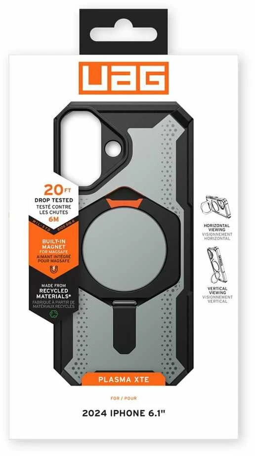 Urban Armor Gear UAG Plasma XTE Magsafe Apple iPhone 16 - dėklas telefonui juodos spalvos
