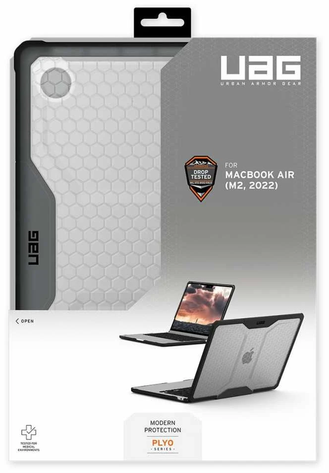 Urban Armor Gear UAG Plyo dėklas, Ice/Juodas - MacBook Air 13" 2022/2023/2024