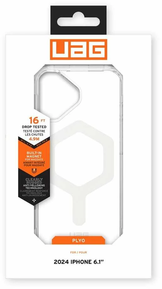 Urban Armor Gear UAG Plyo MagSafe Apple iPhone 16 - dėklas telefonui baltos spalvos