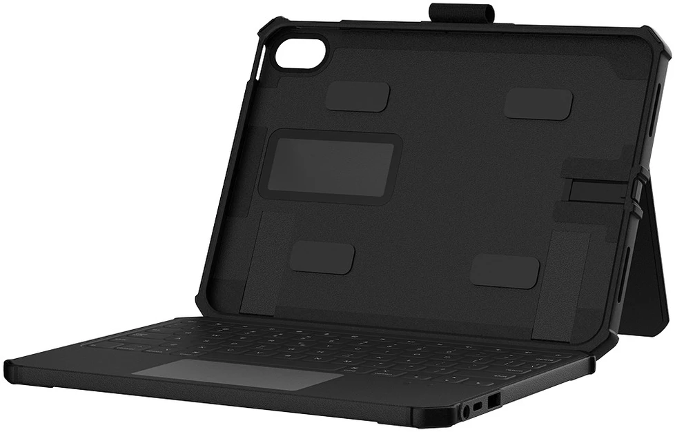 Urban Armor Gear Rugged USB-C Keyboard iPad 11" (A16)(11th Gen, 2025) Folio Case, QWERTY, Nordic, Touchpad, Apple, iPad 11" (A16)(11th Gen, 2025), Juodas