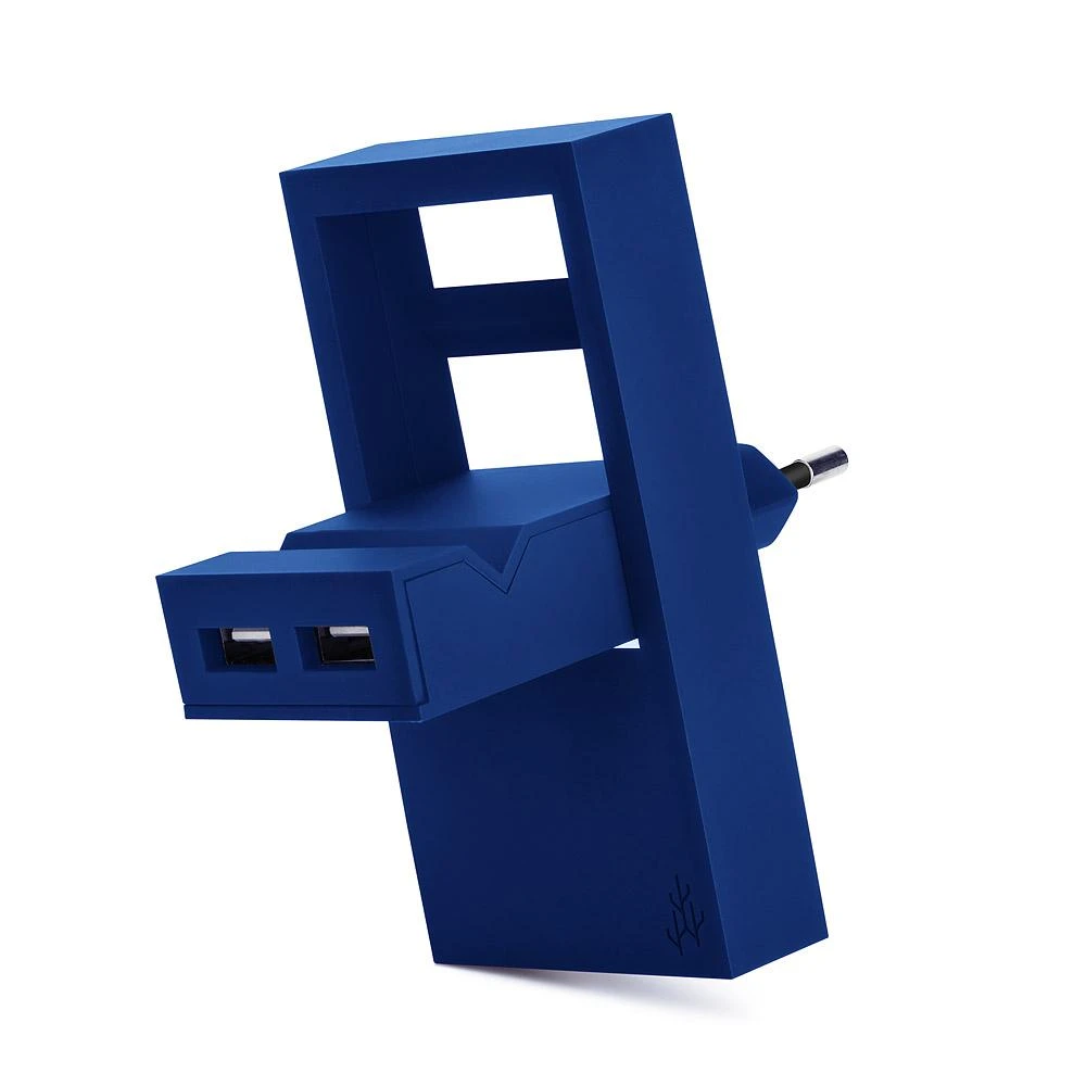 Usbepower Rock dvigubas USB-A įkroviklis - Juodas
