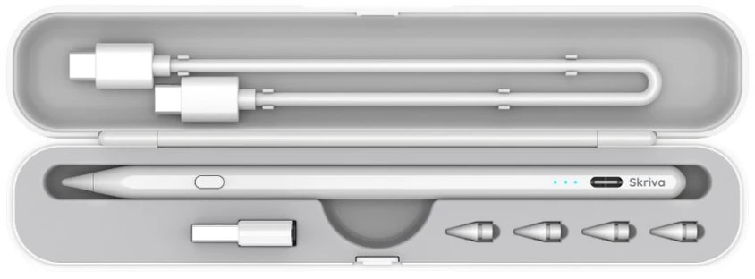 Skriva Stylus and Case - Baltas