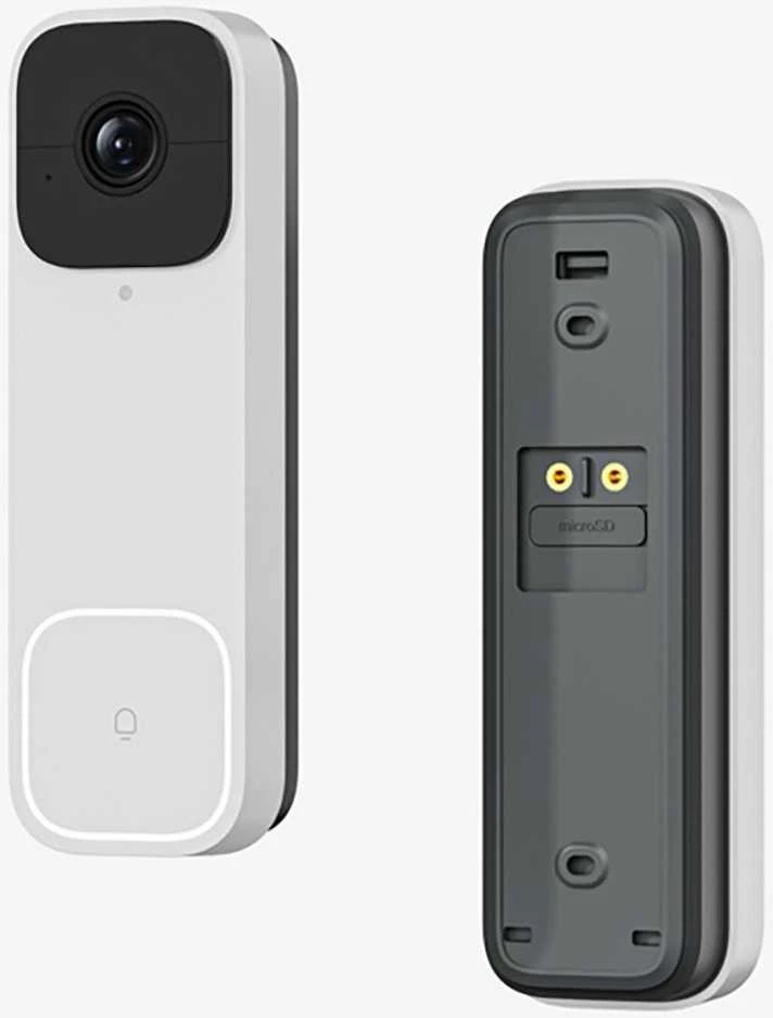 Woox Bevielis išmanusis Wi-Fi durų skambutis su vaizdo kamera 3MP, baltas, TUYA / Smart Life