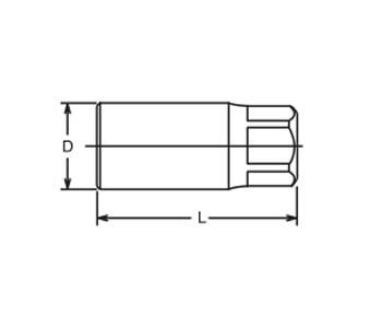rankinis lizdas 1/2" smeigėms priveržti ir atlaisvinti, skersmuo 12mm, Koken [4100M 12mm]