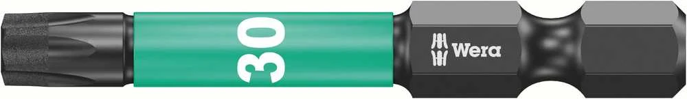 5 vnt. Impaktor 1/4" smūginiai antgaliai varžtams su TORX lizdu, dydis TX30/50mm, Wera [05057666001]