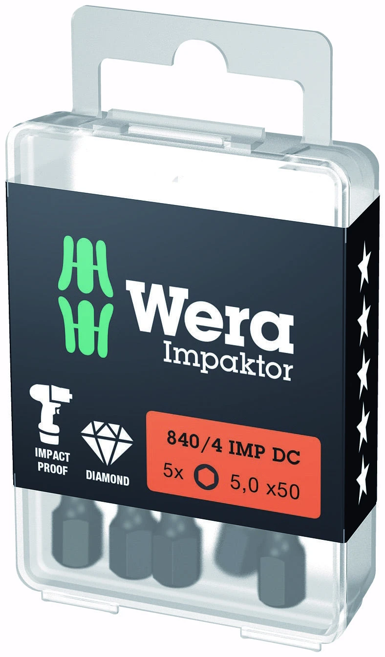 Antgalis 840/4 IMP DC Hex-Plus SW 5,0 x 50 mm, Wera