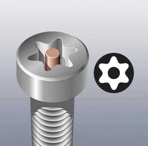 1/4" Torx BO antgalis, skirtas varžtams su lizdais, dydis TX7/25 mm, Wera [05066497001]