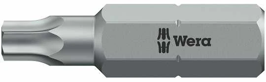 Grąžtas 1/4" TorxPlus IPR antgalis varžtams su skylute ir apsauginiu kaiščiu, 9 dydis IPR/25mm, Wera [05134698001]