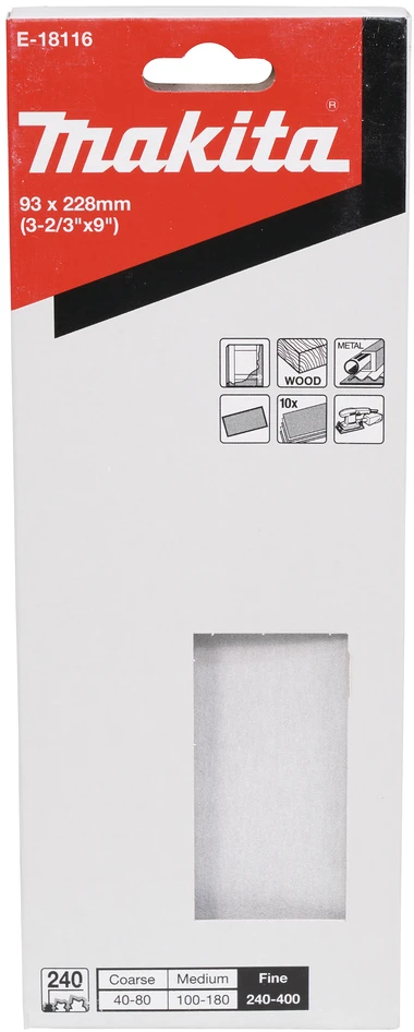MAKITA PAPIER SZLIF. 228mm x 93mm P240 /10vnt.
