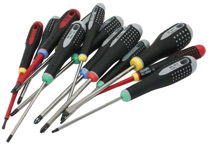 Bahco XXL Atsuktuvų rinkinys ERGO™ 13 vnt - SL2,5/3,5; PH1 1000V VDE; SL4,0/5,5/6,5; PH2; PZ1/2; T10/15/20/25