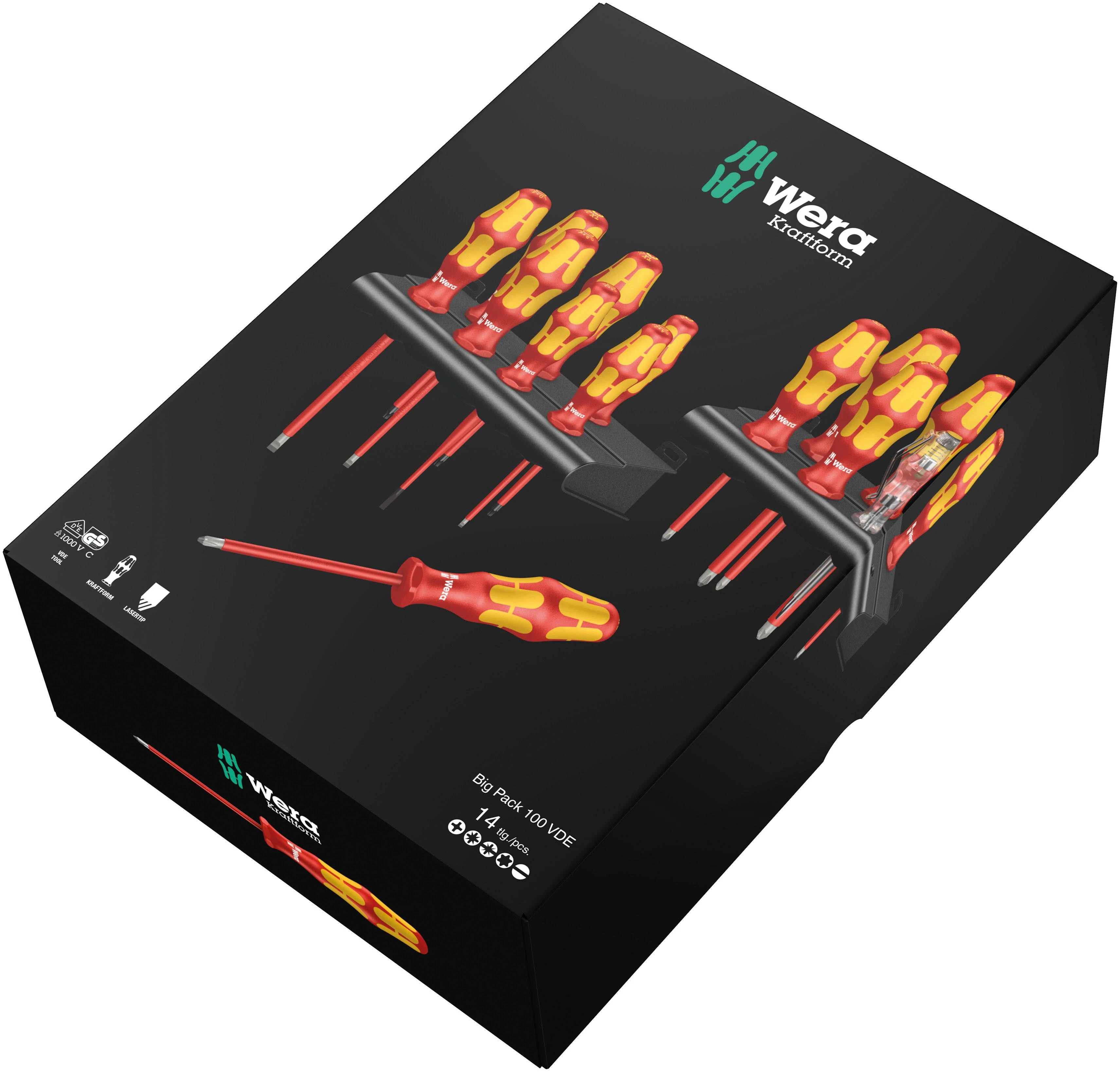 Atsuktuvų rinkinys WERA Big Pack 100/14 VDE