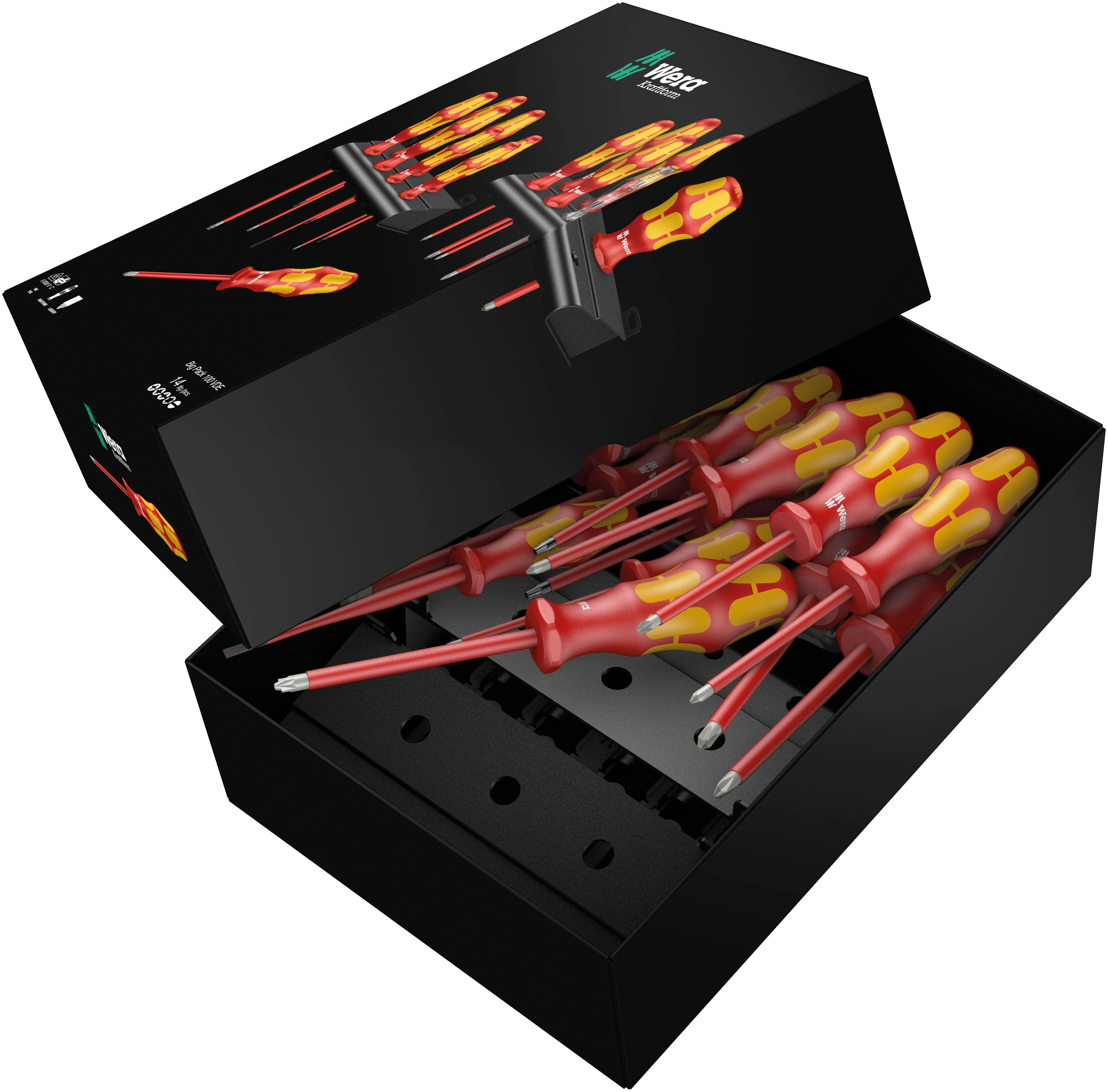 Atsuktuvų rinkinys WERA Big Pack 100/14 VDE