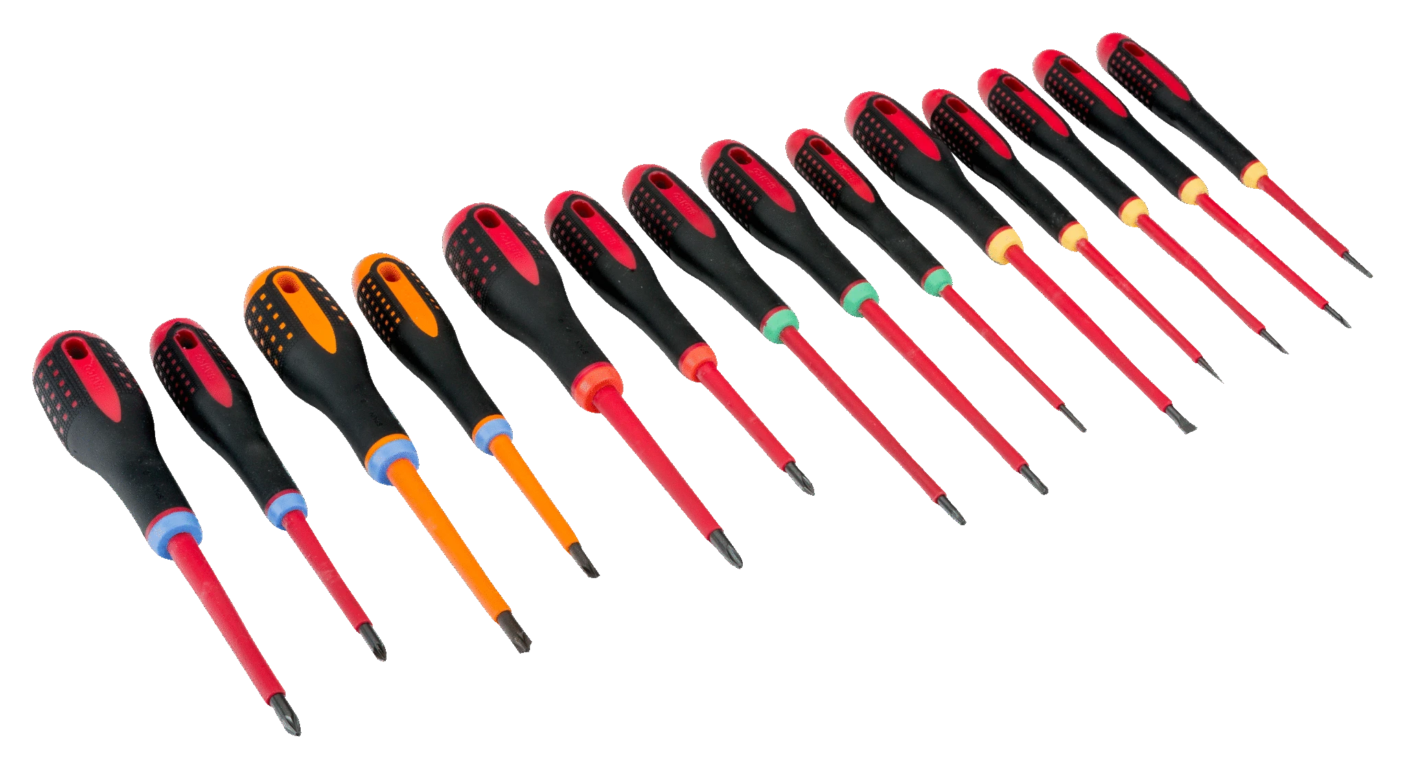 Bahco XXL Izoliuotų atsuktuvų rinkinys ERGO™ 14 vnt - SL2,5/3,0/3,5/4,0/5,5; PH1/2; PZ1/2; T10/15/20; Combi SL5/PZ1, SL6/PZ2 - 1000V VDE