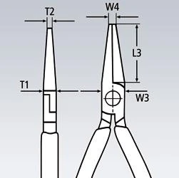 Replės ilgomis žiaunomis KNIPEX 2871