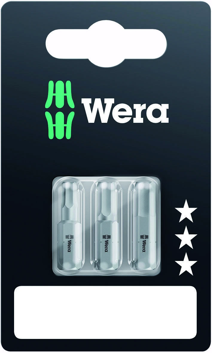 Antgalių Wera standart, Hex-Plus 4.0 x 25mm, 5.0 x 25mm. 6,0 x 25 mm, 840/1 Z, lizdinė plokštelė