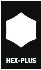 Antgalių Wera standart, Hex-Plus 4.0 x 25mm, 5.0 x 25mm. 6,0 x 25 mm, 840/1 Z, lizdinė plokštelė
