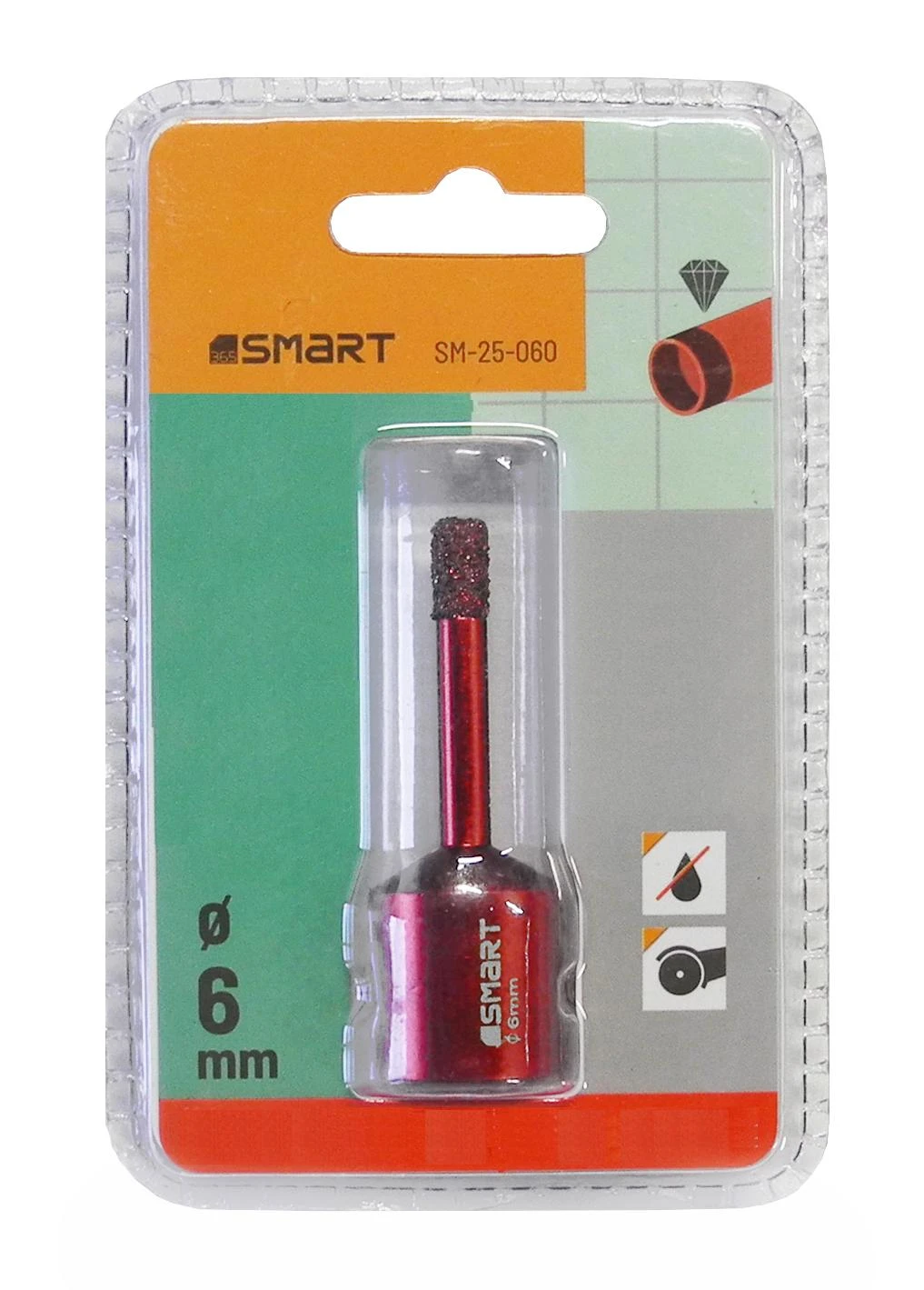 365 Smart Smart Išmanusis deimantinis grąžtas akmens masės dirbiniams 6,0 mm SM-25-060