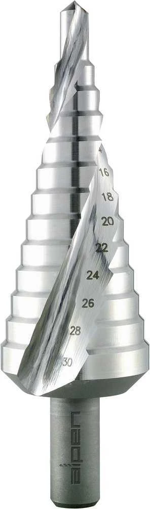Grąžtas rinkinyje 3 vnt. pakopiniai grąžtai metalui HSS 4-12mm, 4-20mm, 6-30mm, Alpen [0072200003100]