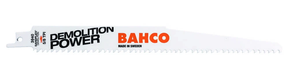 Bahco Tiesinio pjūklo geležtės Sandflex Bi-Metal 300mm*1,6mm DSL 5/8TPI, medžiui ir metalui su vinimis 5vnt