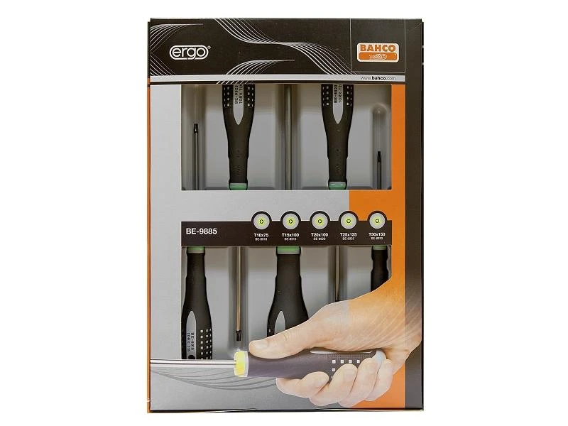 Bahco Atsuktuvų rinkinys ERGO™ 5 vnt - T10/T15/T20/T25/T30