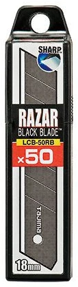 Tajima RAZAR Juodas atsarginės geležtės 18mm, 50vnt