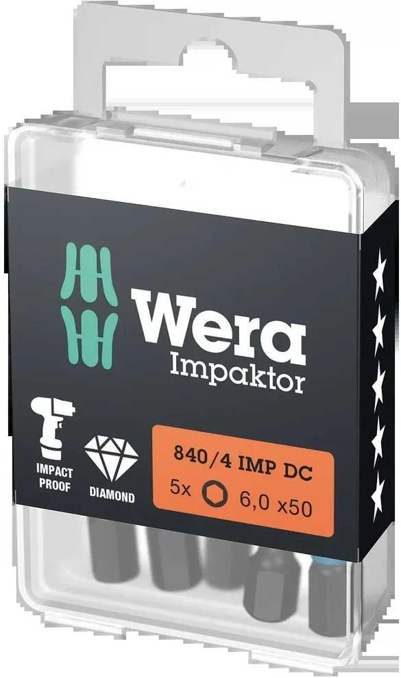 Antgalis 840/4 IMP DC Hex-Plus SW 5,0 x 50 mm, Wera