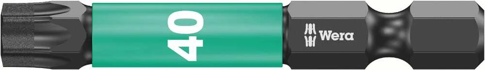 Grąžtas 5 vnt. Impaktor 1/4" smūginiai antgaliai TORX kištukiniams varžtams, dydis TX40/50mm, Wera [05057667001]