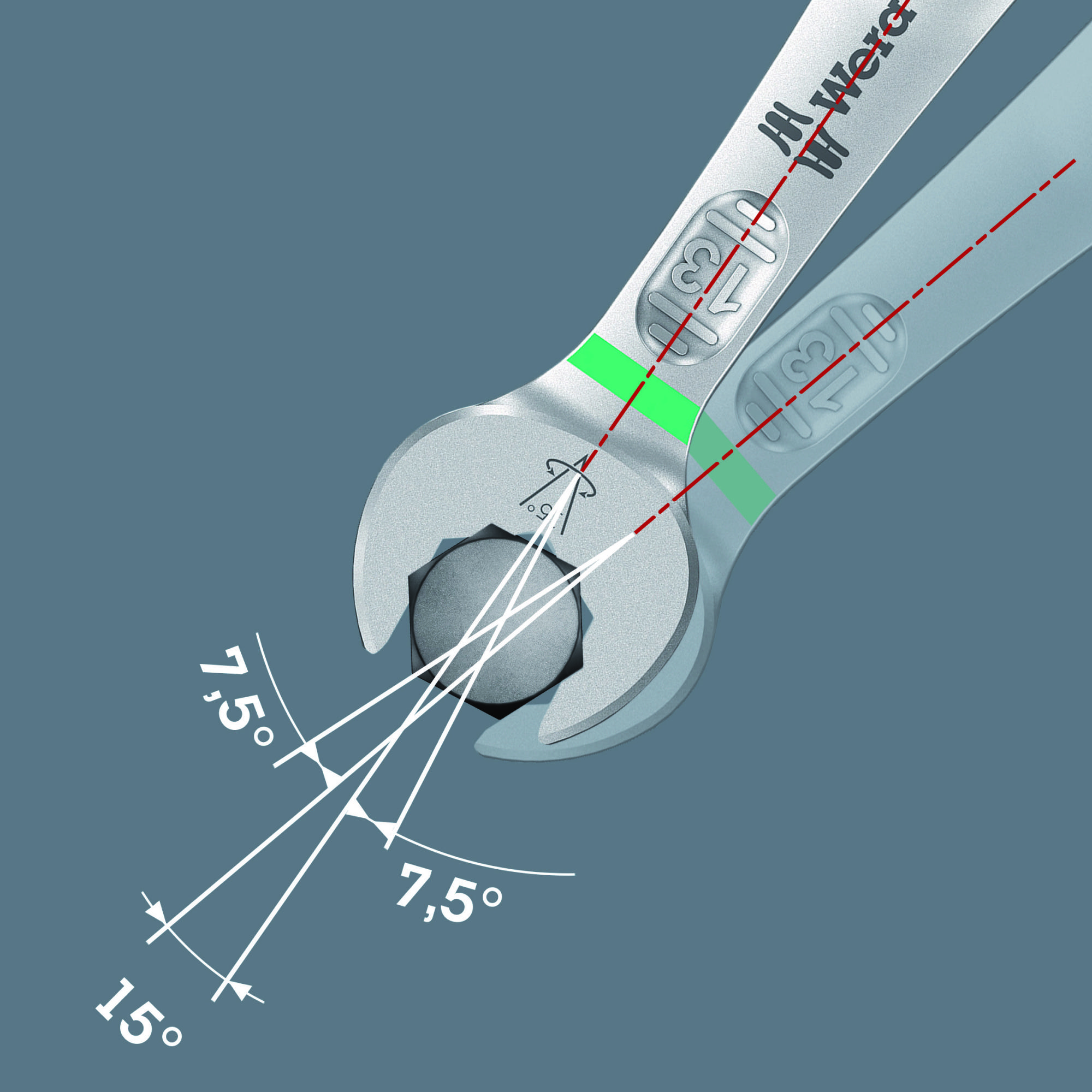 6 mm kampinis kombinuotas veržliaraktis, Joker 6003, Wera [05020198001]