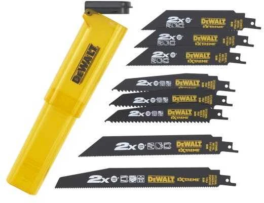 Stanley DEWALT PJŪKLELIAI SLUOKSNINIAM PJŪKLUI MIX 8vnt. EXTREME + DĖŽUTĖ