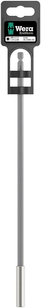 Grąžtas Universalus 1/4" magnetinis antgalių laikiklis su prilaikančiu žiedu Wera 899/4/1 , 300mm