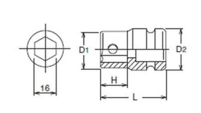 3/4" 16 mm antgalių laikiklis KOKEN