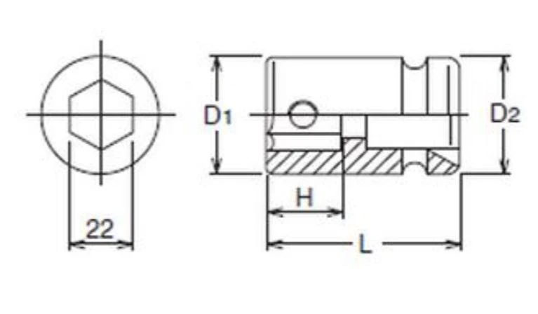 3/4" 22 mm antgalių laikiklis KOKEN