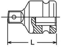 Smūginis adapteris 3/4-1/2" KOKEN