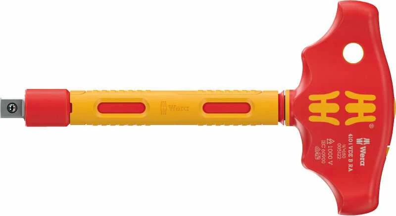 Izoliuotas adapteris, T formos rankena, 3/8", su terkšle, Wera [05005122001]