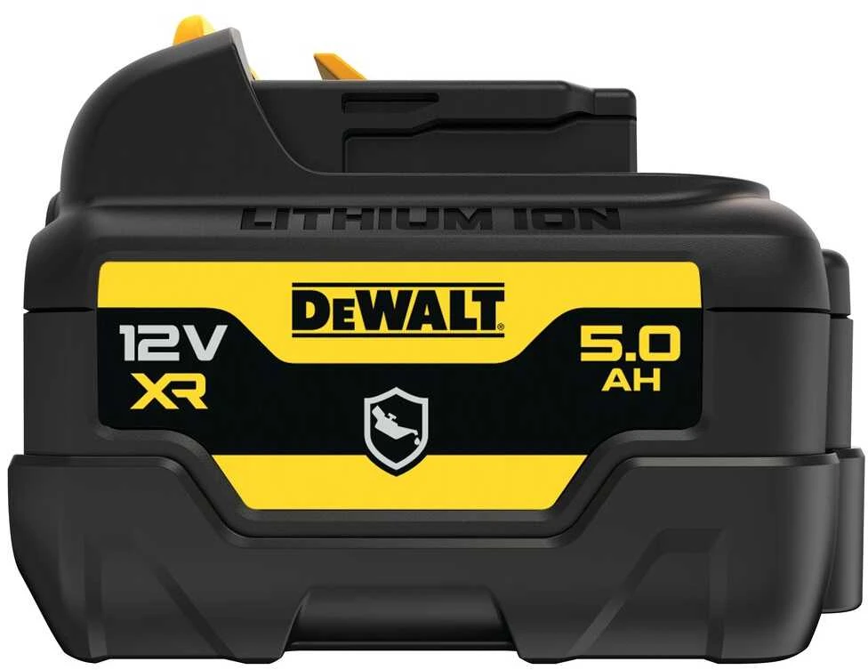 DeWalt 12V 5.0Ah Li-ion akumuliatorius iš šono