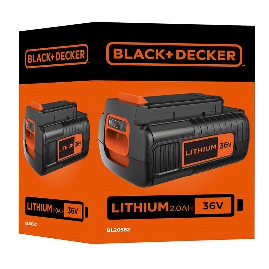 Black & Decker Akumuliatorius 36V 2,0 Ah Li-ion, Juodas & Decker