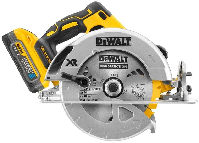 DeWalt akumuliatorinis pjūklas su Powerstack akumuliatoriumi