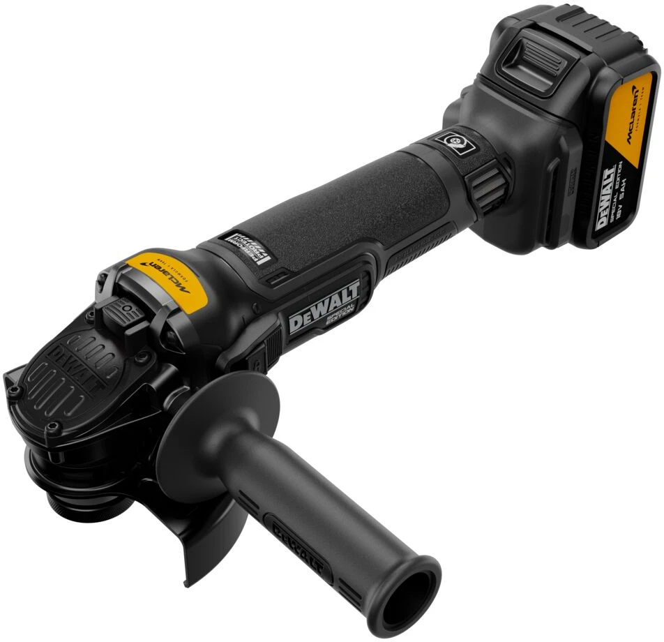 Kampinis šlifuoklis DeWalt DCG45MP2T; 18 V; 2x5,0 Ah akum.