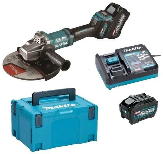 Makita kampinis šlifuoklis GA038GT201, 40V XGT, 2x5.0Ah 230mm